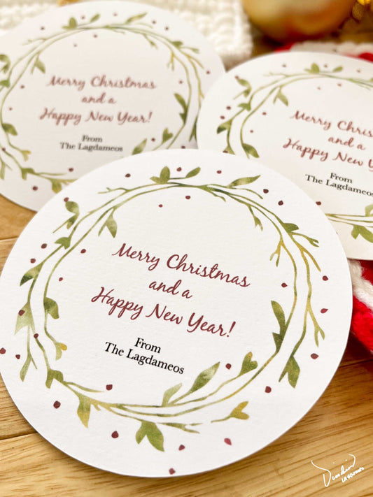 Noelle Personalized Round Gift Tags 2024