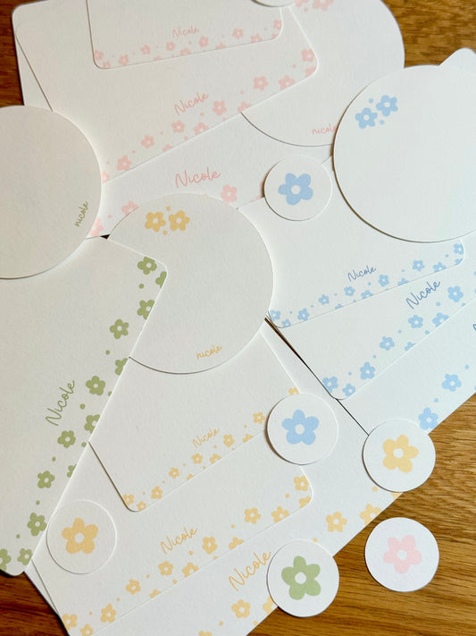 Nicole Personalized Round Gift Tags