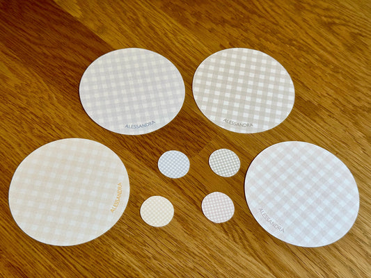 Alessandra 2 Personalized Round Gift Tags