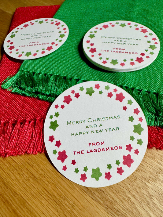 Carina Personalized Round Gift Tags