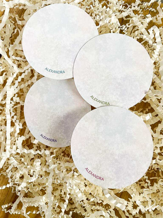 Alexandra Personalized Round Gift Tags