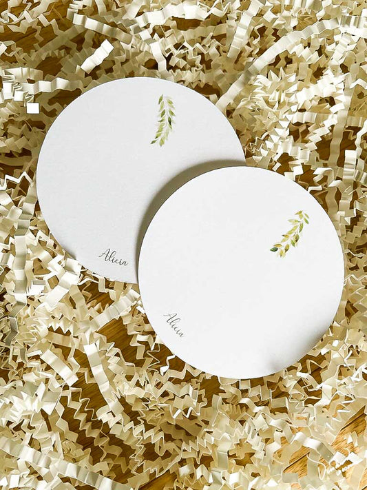 Alicia Personalized Round Gift Tags