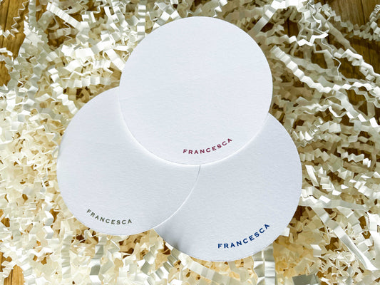 Francesca Personalized Round Gift Tags