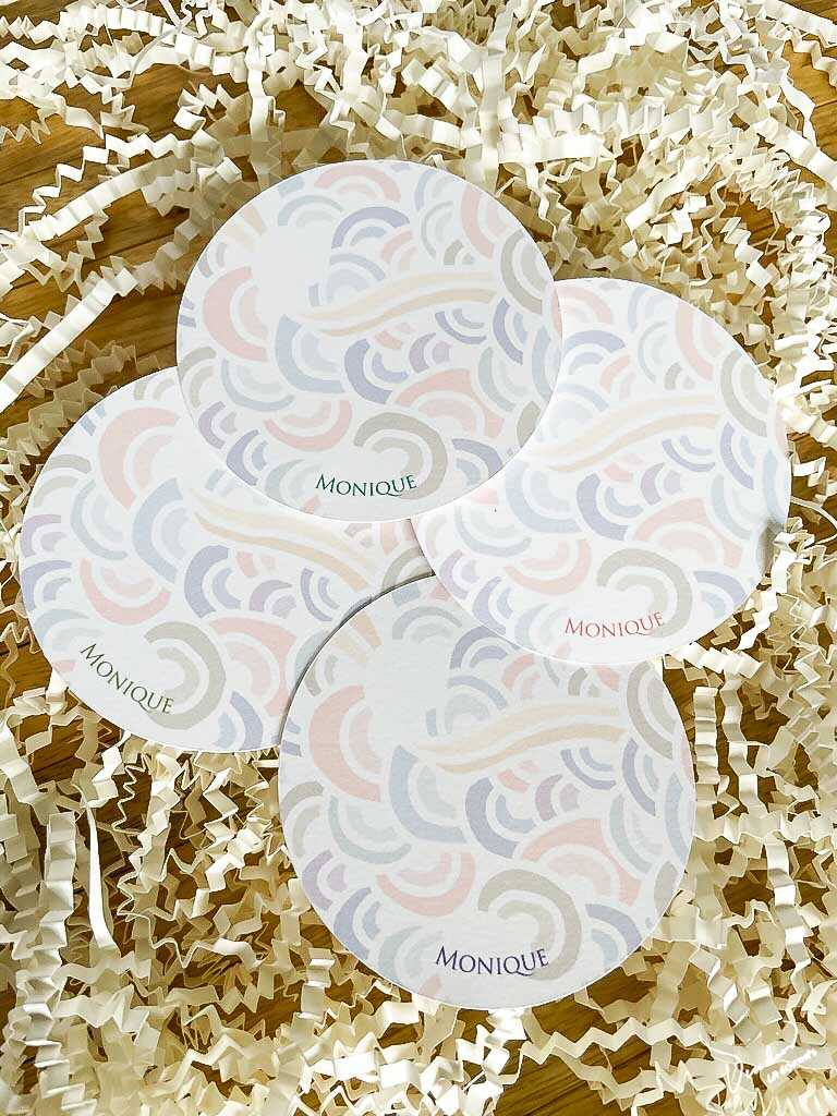 Monique Personalized Round Gift Tags