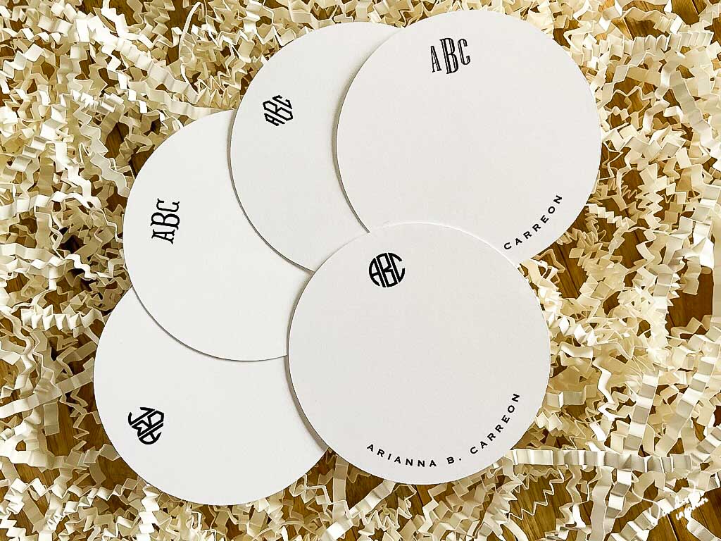 Vanessa Personalized Round Gift Tags