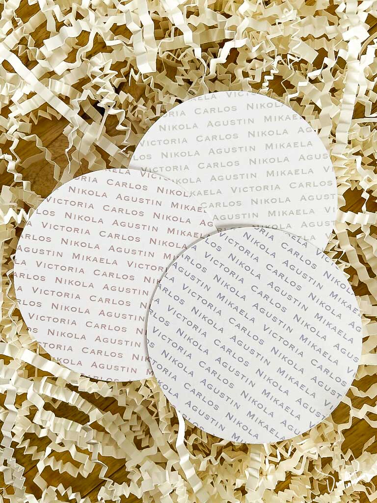 Victoria Personalized Round Gift Tags