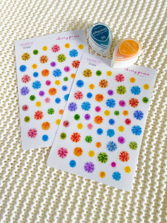 Cheery Poms Decorative Stickers ST-8214