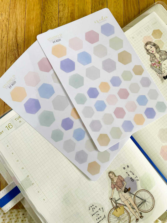 6-Sides Decorative Stickers ST-8221