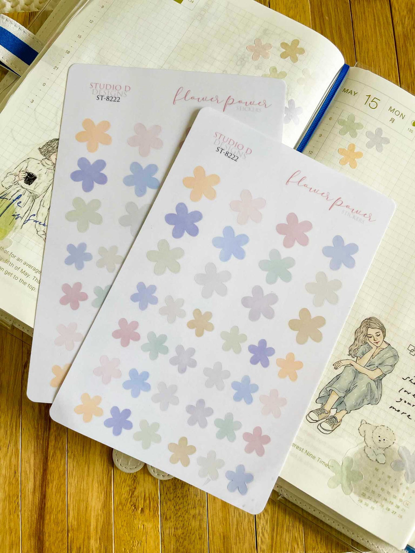 Flower Power Decorative Stickers ST-8222