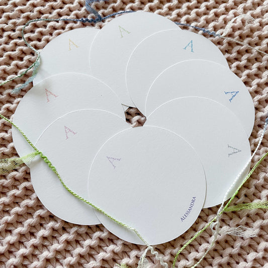 Alessandra Personalized Round Gift Tags