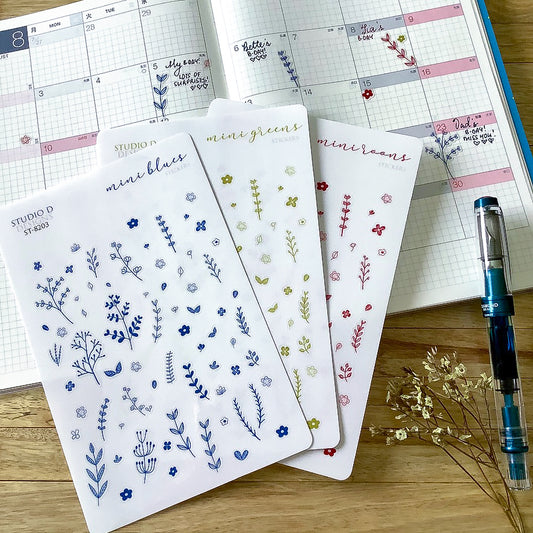 Mini Blooms Trio Decorative Stickers ST-8203-05