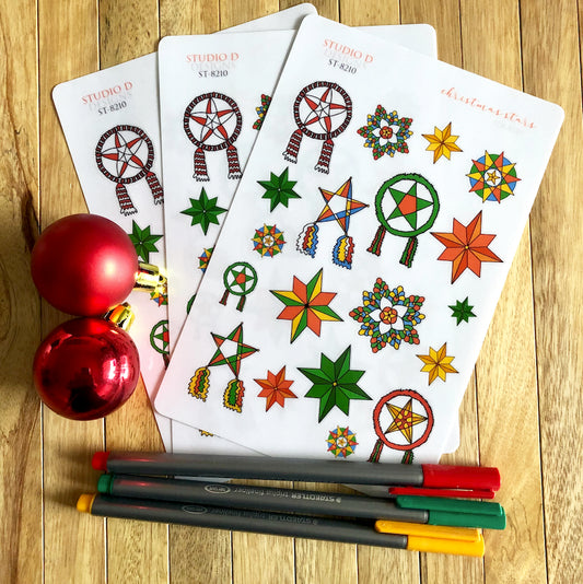 Christmas Stars Decorative Stickers ST-8210