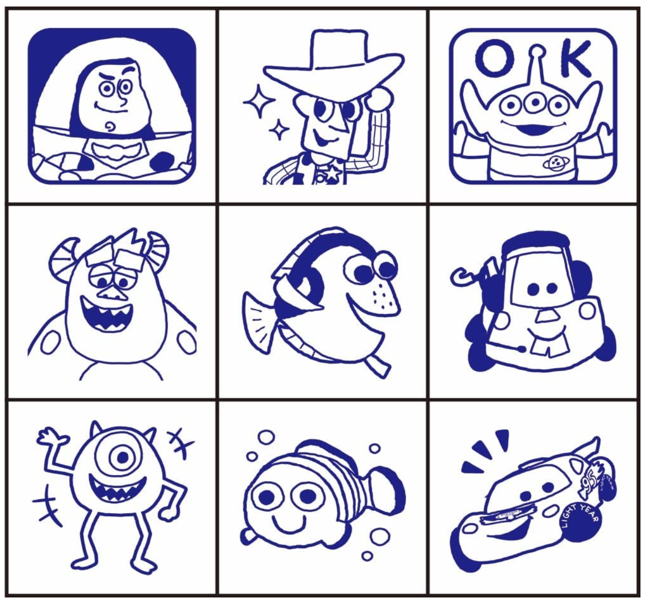 Beverly Mini Stamps: Disney Pixar