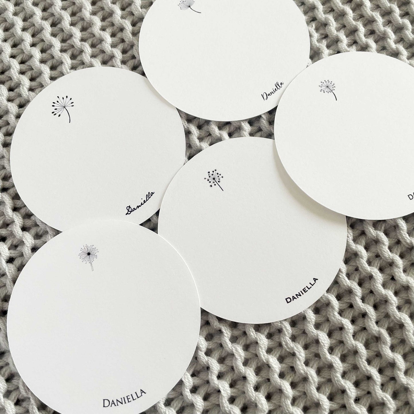 Daniella Personalized Round Gift Tags