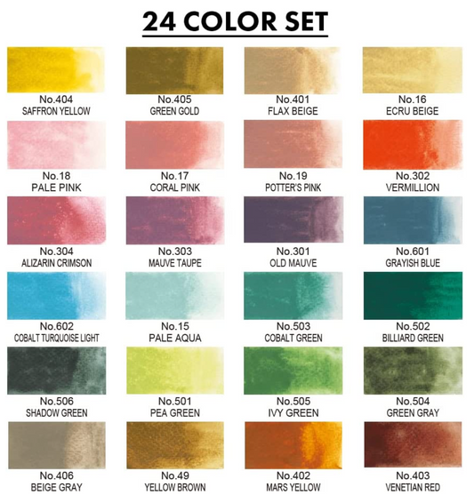 Kuretake Gansai Tambi Art Nouveau 24C