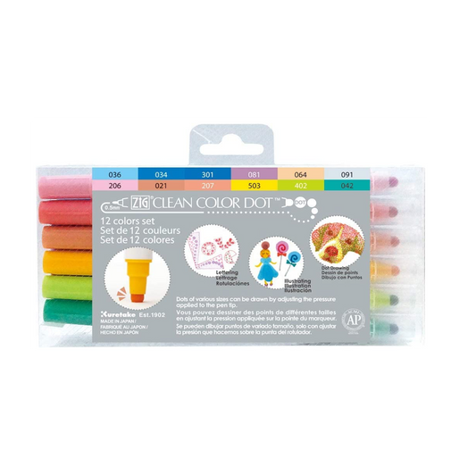 Kuretake Zig Clean Color Dot 12C