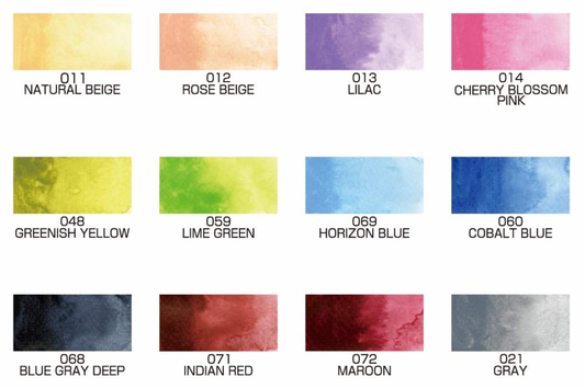 Kuretake Gansai Tambi New Colors 12-Colors