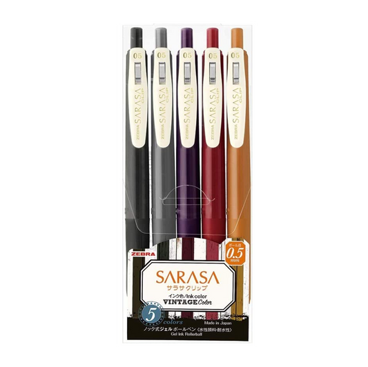 Zebra Sarasa Clip Gel Ink Ballpoint Pen 0.5mm Vintage New