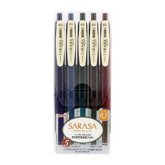 Zebra Sarasa Clip Gel Ink Ballpoint Pen 0.5mm Vintage