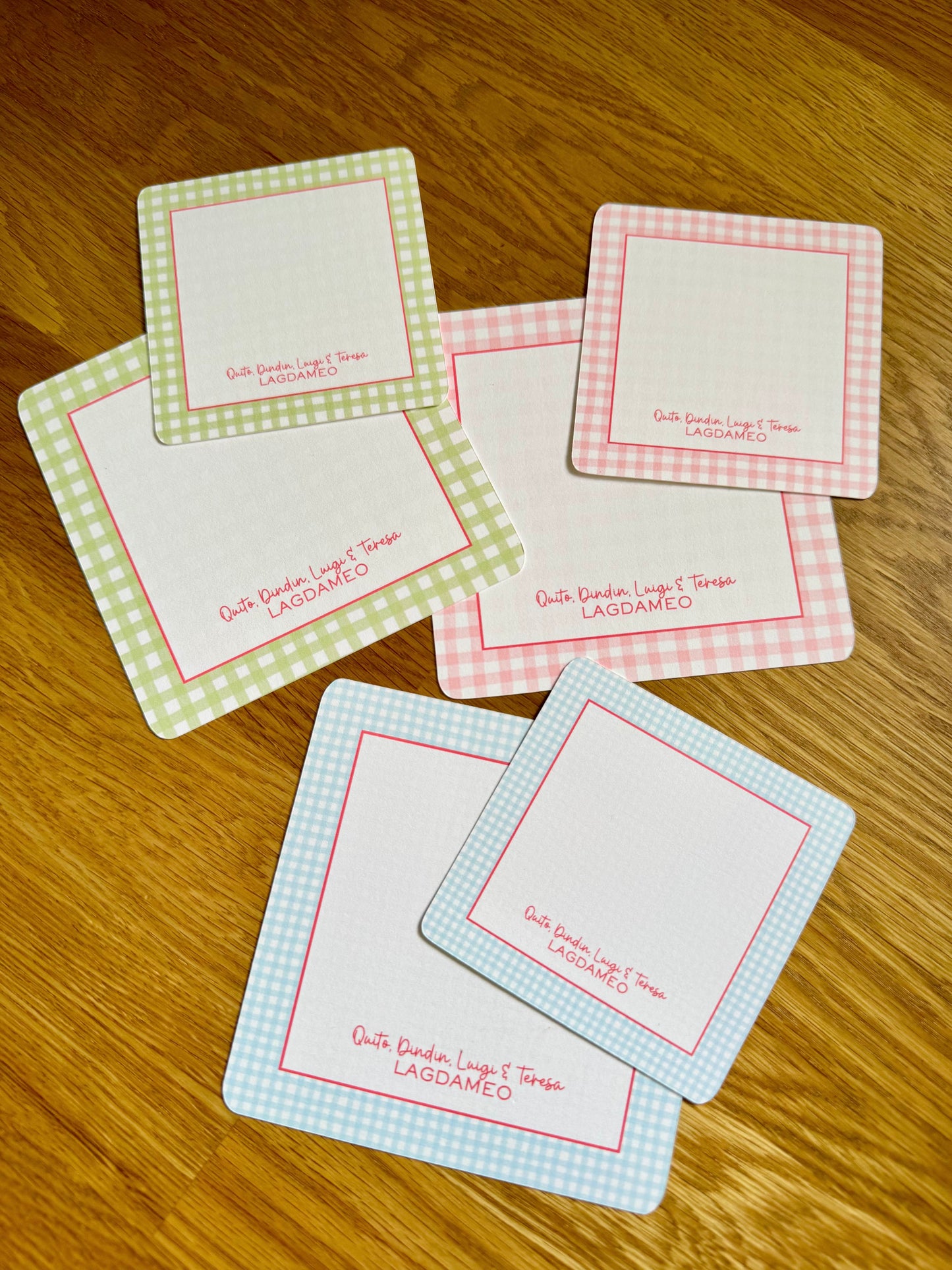 Alessandra Personalized Square Note Cards