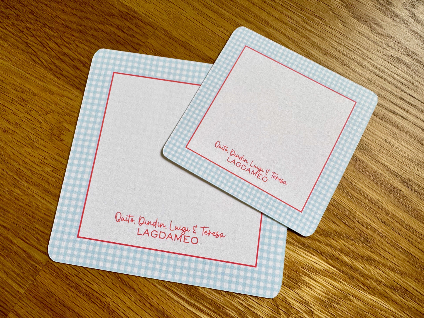 Alessandra Personalized Square Note Cards