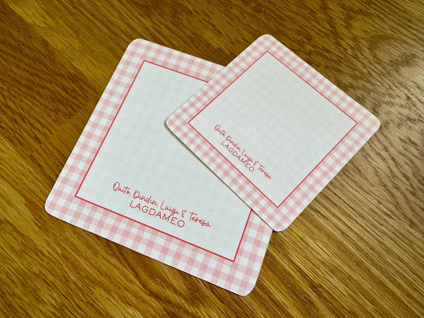 Alessandra Personalized Square Note Cards