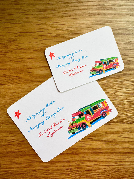 Jeepney by Marikit Studios Personalized Gift Cards