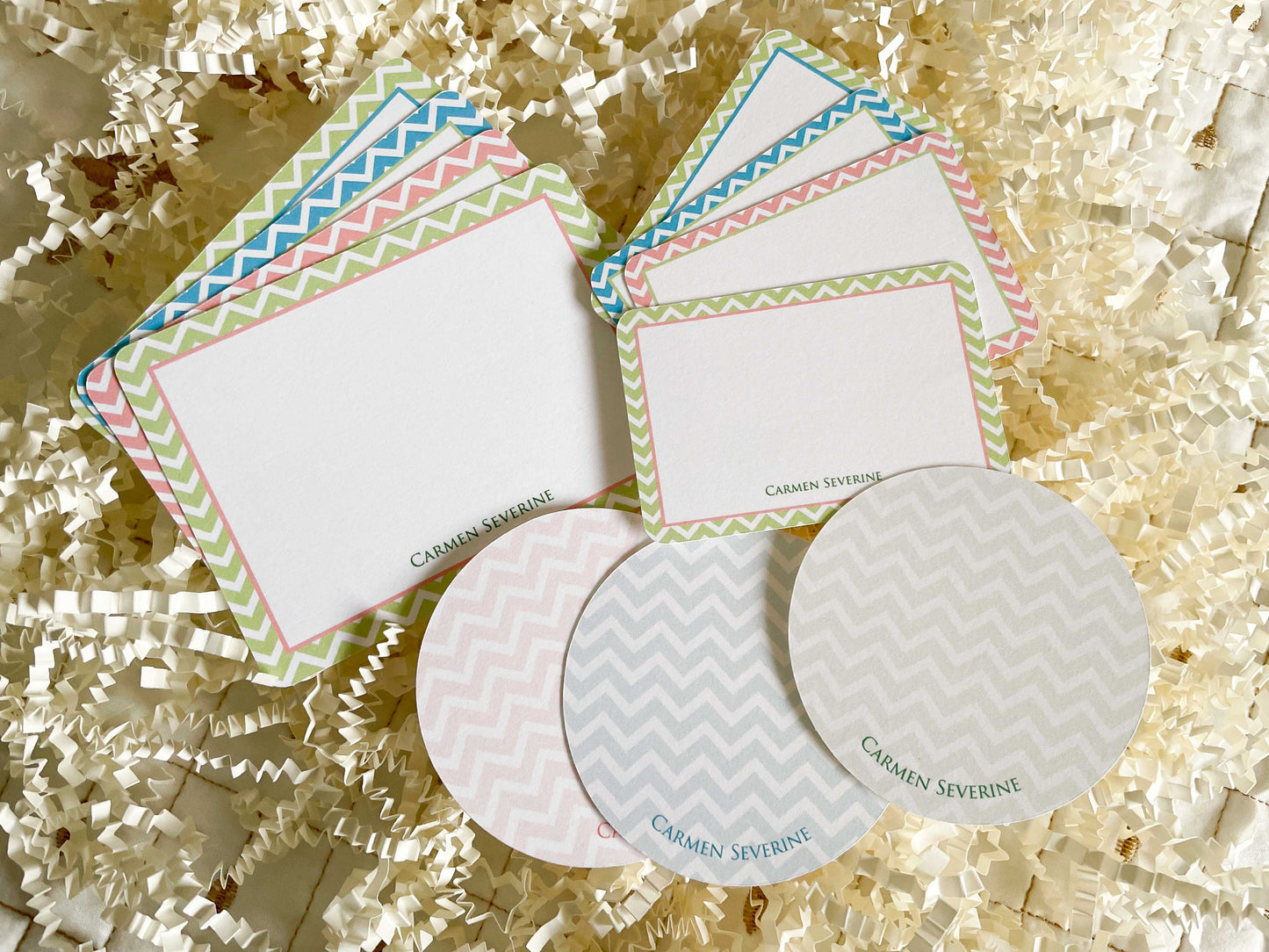 Carmen Severine Personalized Round Gift Tags