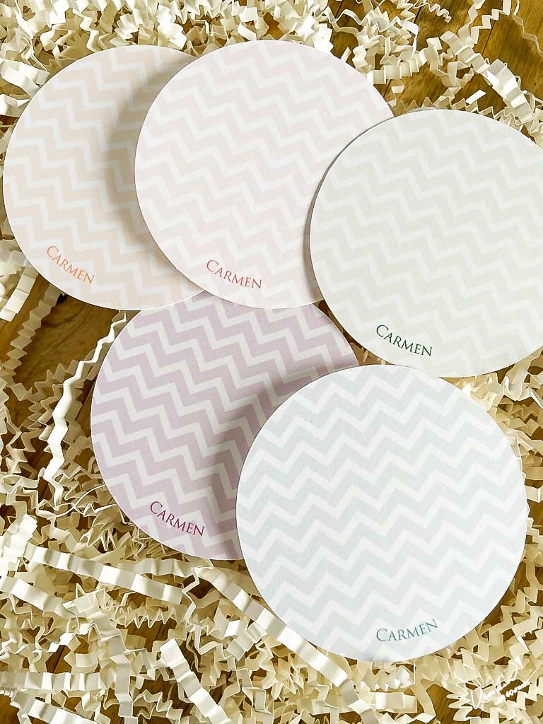 Carmen Personalized Round Gift Tags