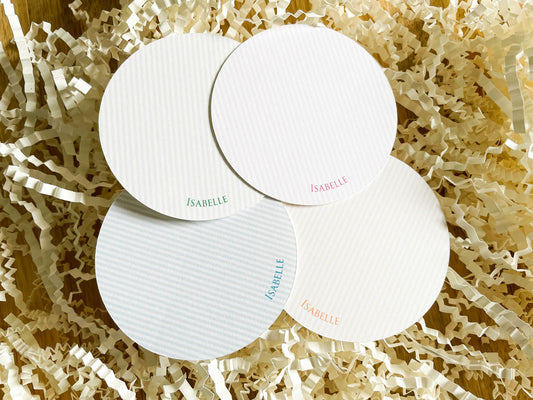 Isabelle Personalized Round Gift Tags