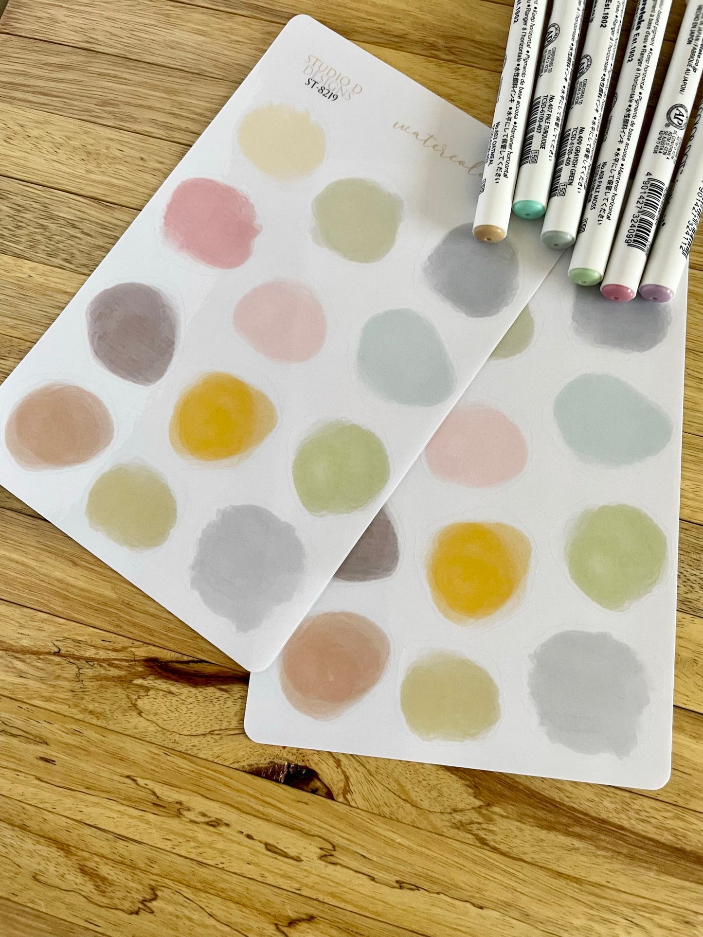 Watercolor Blobs Decorative Stickers ST-8219