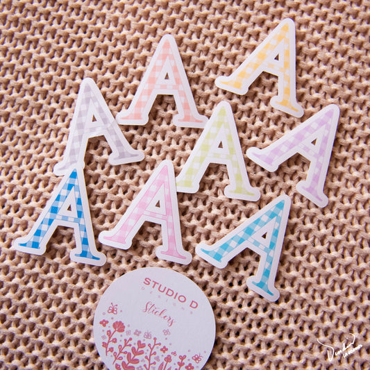 Alessandra Gingham Alphabet Stickers