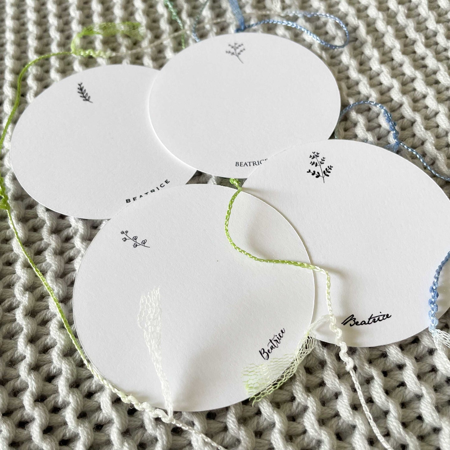 Beatrice Personalized Round Gift Tags
