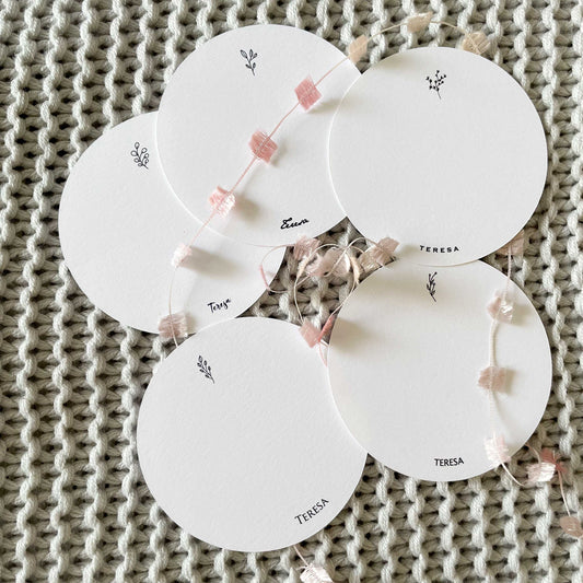 Teresa Personalized Round Gift Tags