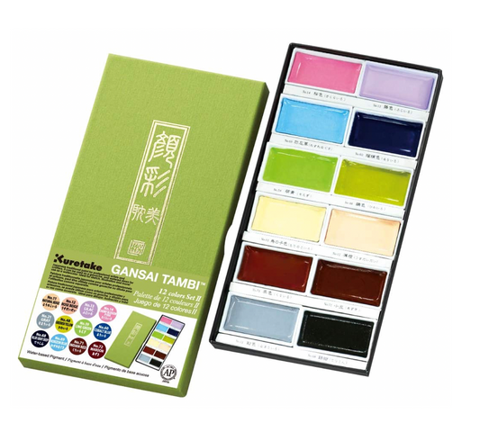 Kuretake Gansai Tambi New Colors 12-Colors