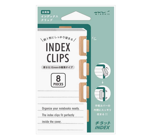 Midori Index Clips Orange (Copper)